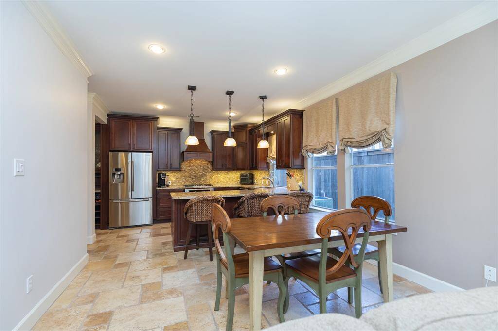 Dining area and kitchen