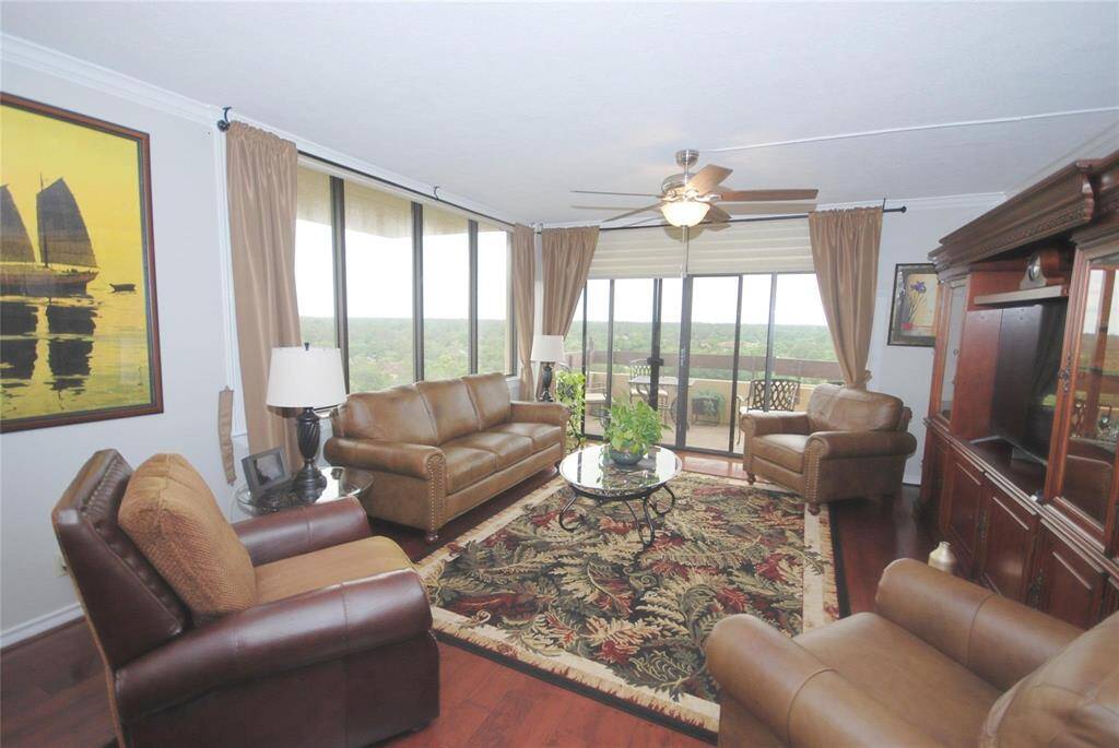 Fully furnished living room with fabulous views.