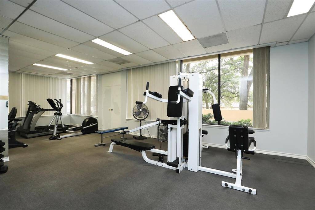 Enjoy this work out area on the lower leverl.