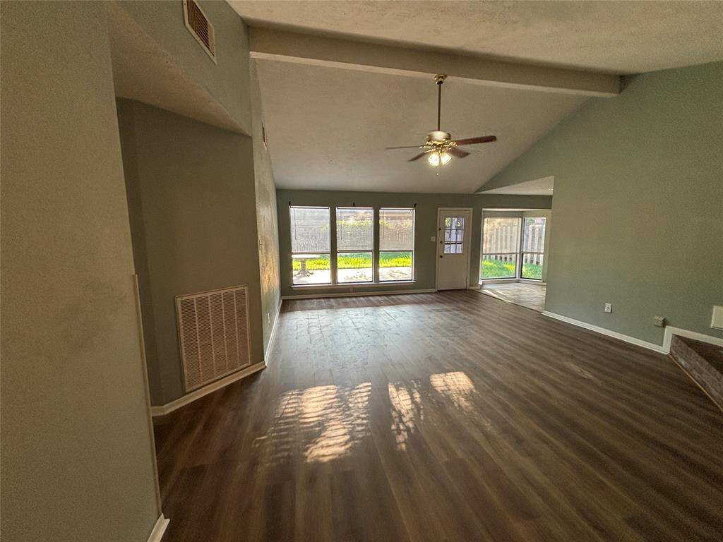 living room with fire place