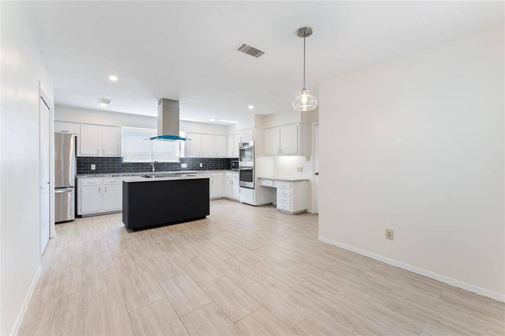 new double oven, refrigerator, countertops