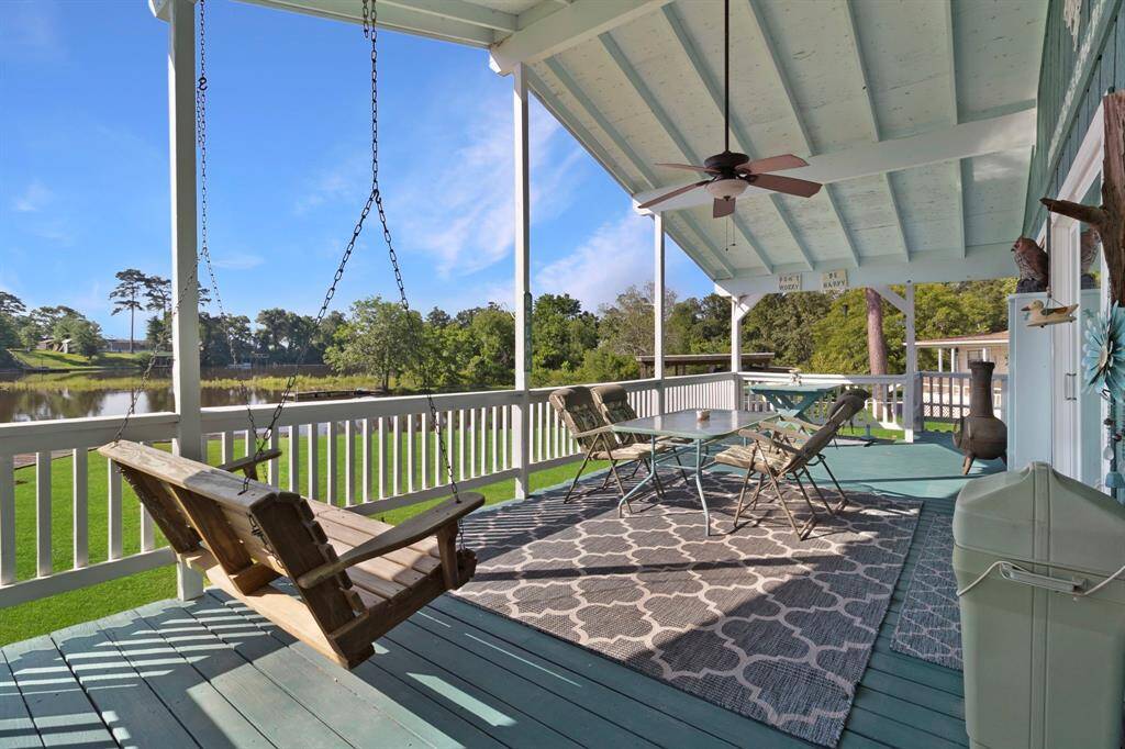 Enjoy the sun set from this spacious back porch.