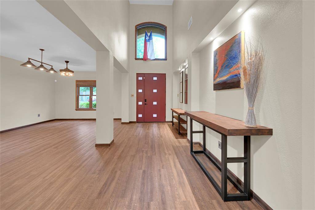 Two story open entry way.