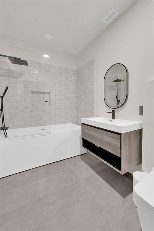 Fully renovated bathroom attached to bedroom 4.