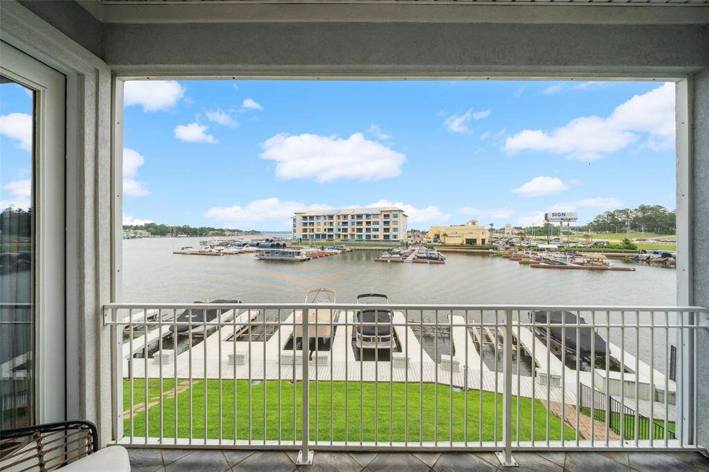 a look out into your boat slip 51 and water views within a protected cove.