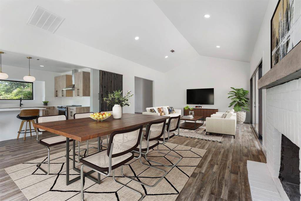 Open concept floor plan. The dining room and living room have been virtually staged.