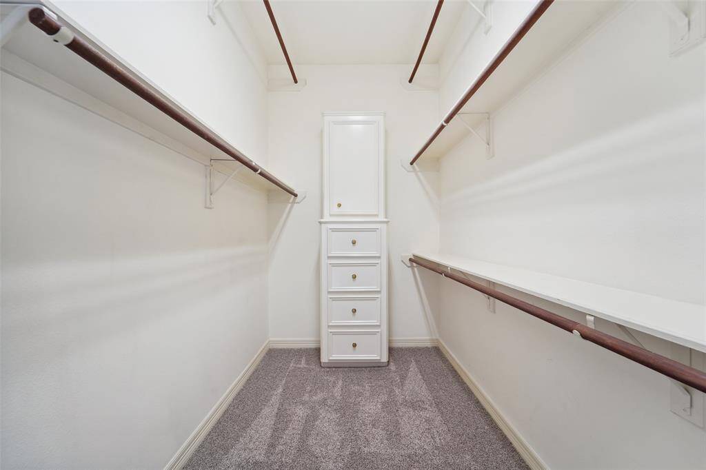 One of two primary closets
