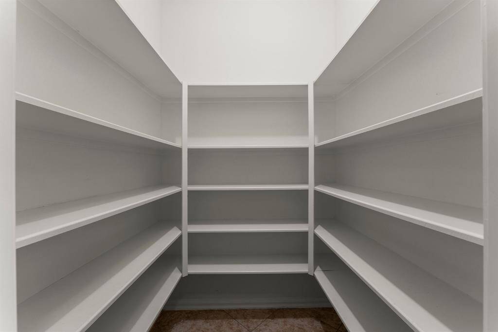 Expansive walk-in pantry