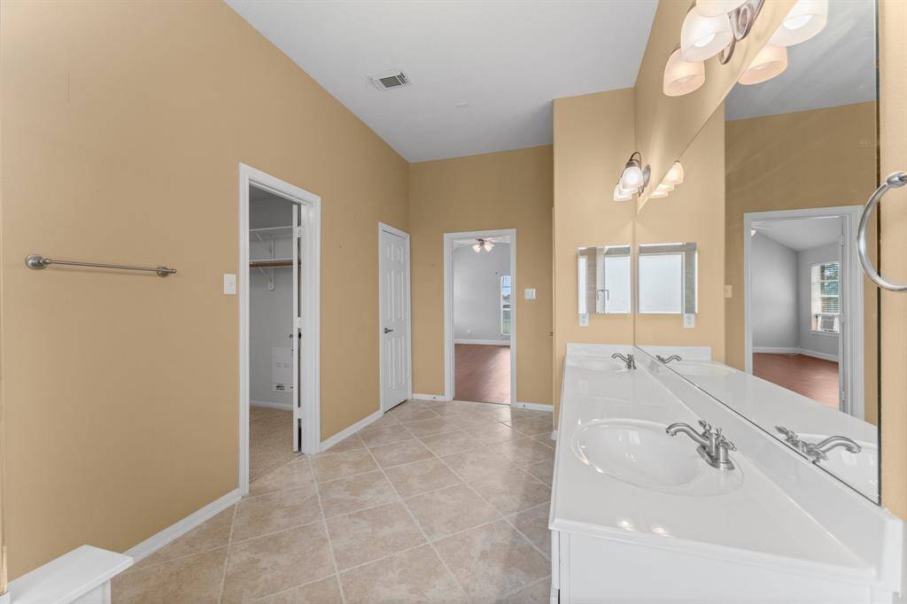 Separate soaking tub and shower