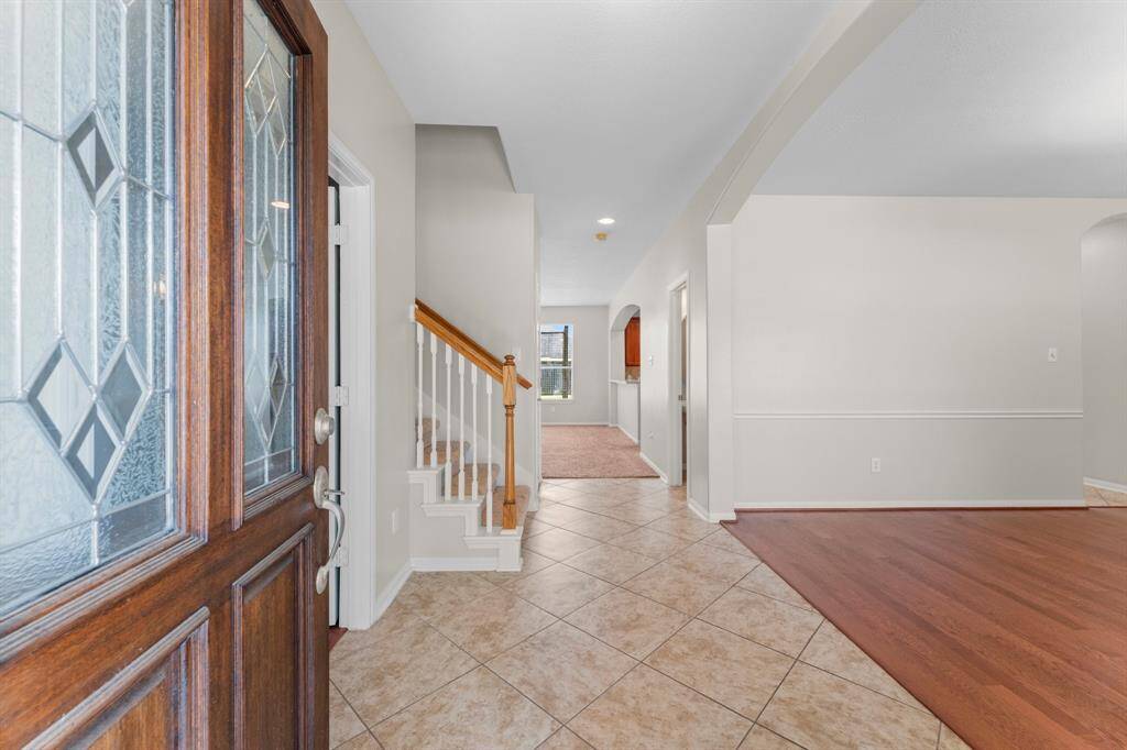Foyer with home office to the left