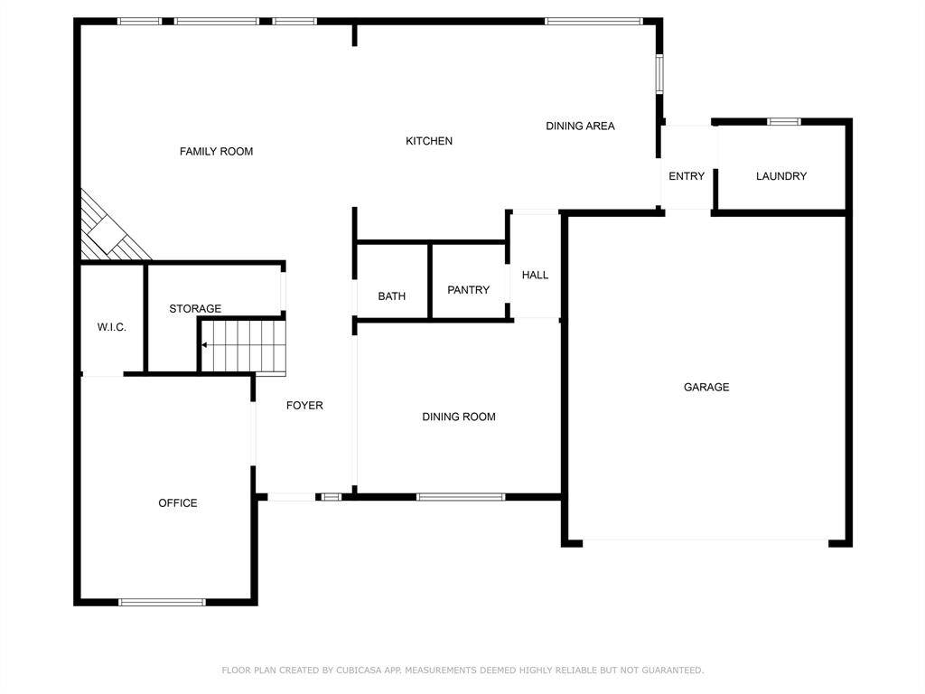 Downstairs floor plan