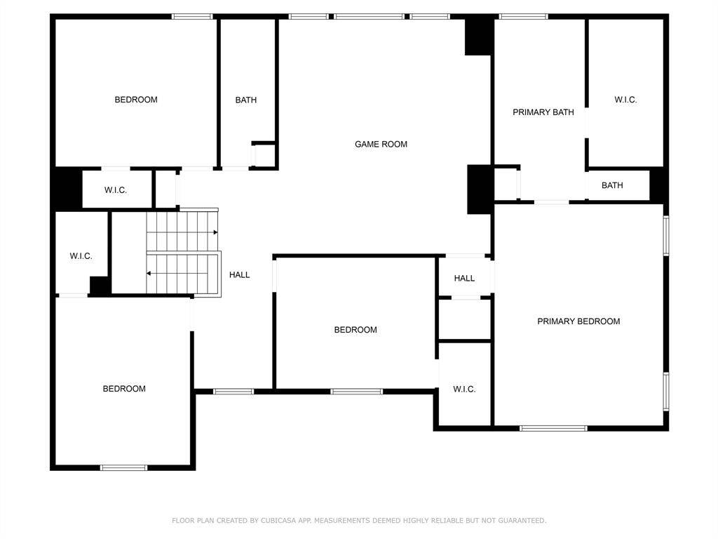 Upstairs floor plan