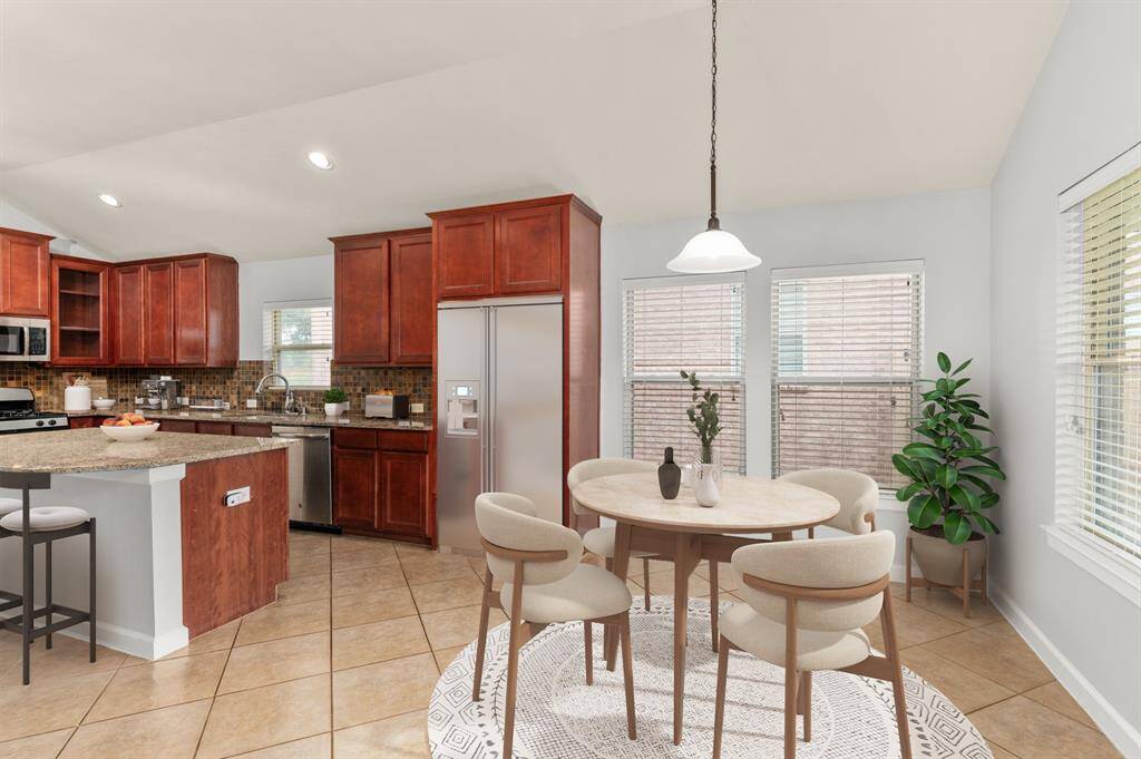 Kitchen - Virtual staging, never run out of space with the extensive cabinet space in this kitchen