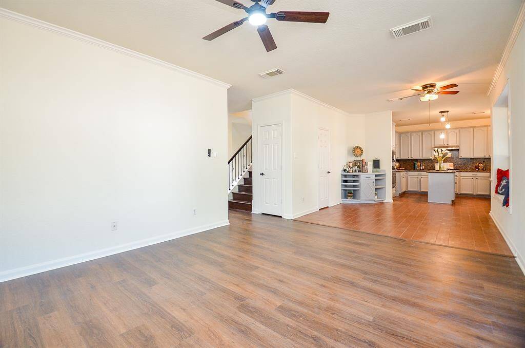 View of the open floor plan...family room opens to the breakfast area and the spacious kitchen