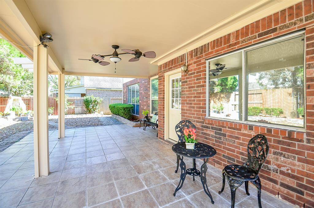 Big and extended covered back patio