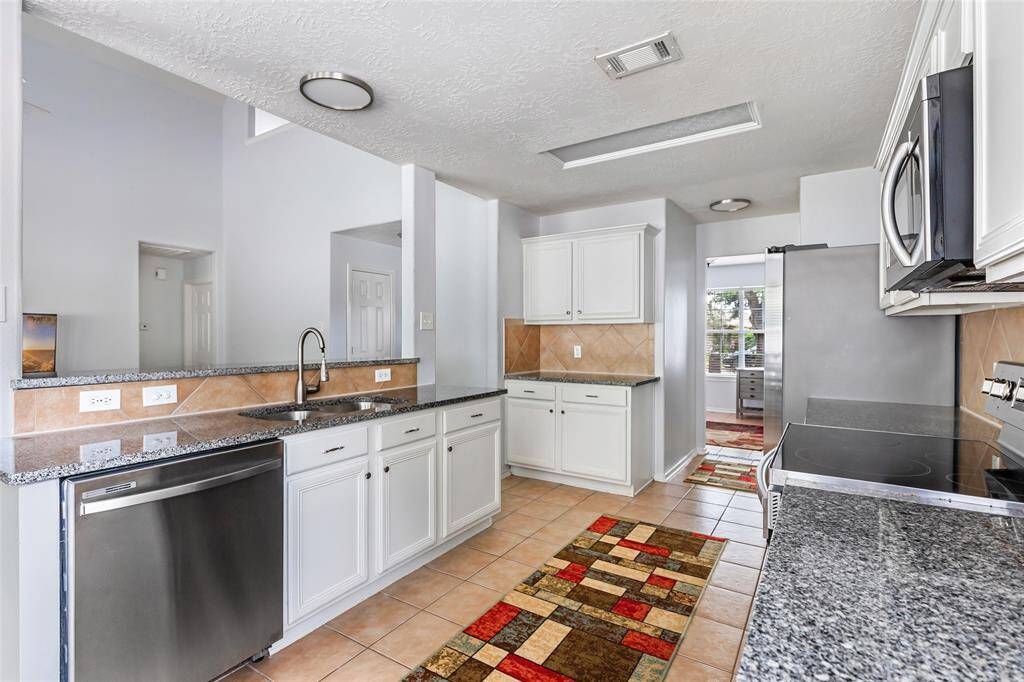 Granite counter tops and stainless steel appliances