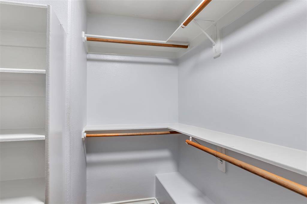 Walk in primary closet