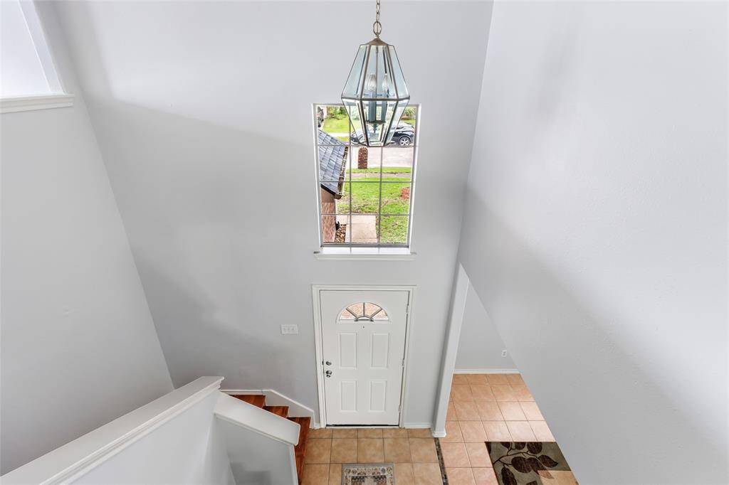 View of entry from stairway