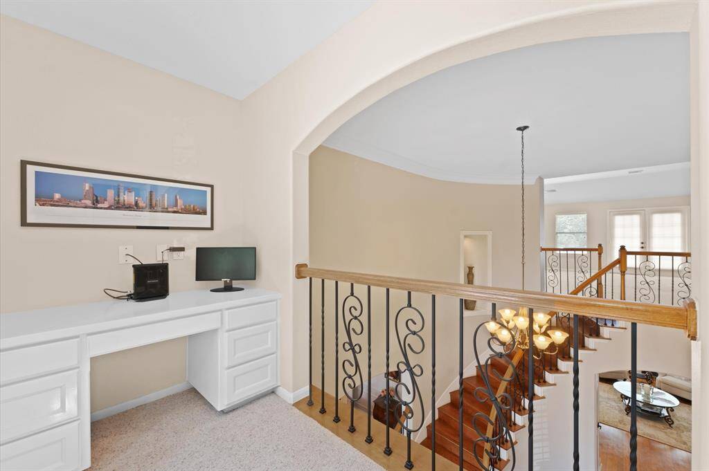 Study loft with visibility to the downstairs!