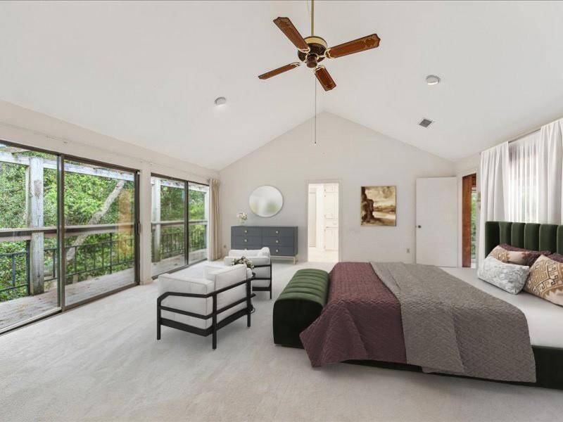 Primary bedroom virtually staged.