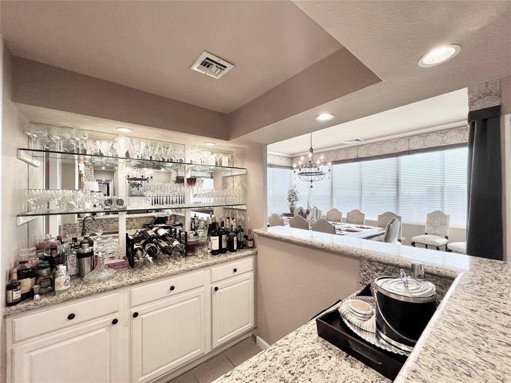Full service bar off of the kitchen