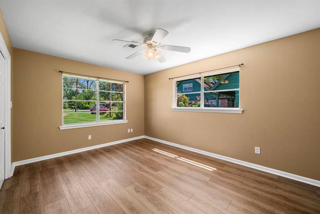Second bedroom. All bedrooms are generously sized and feature ample closet space.