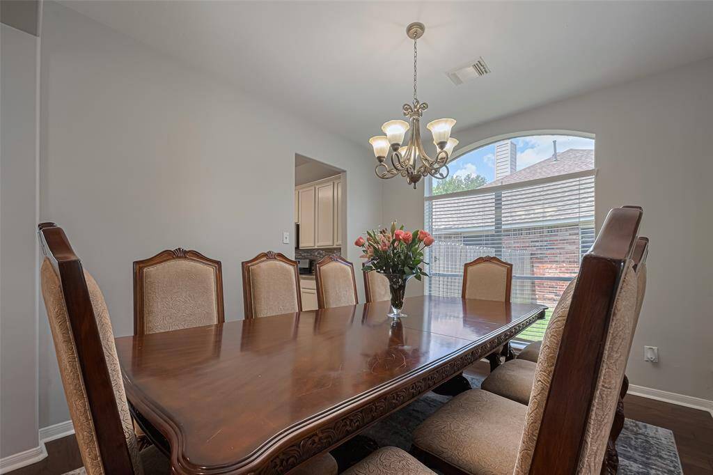 Formal dinning room in the front of the house