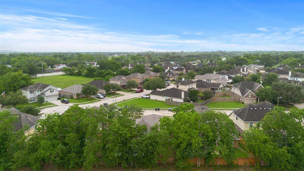 Ariel view from the back of the home.