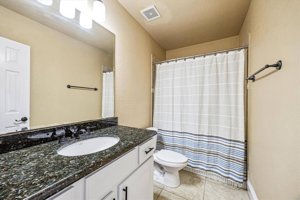 Full bath on lower level.