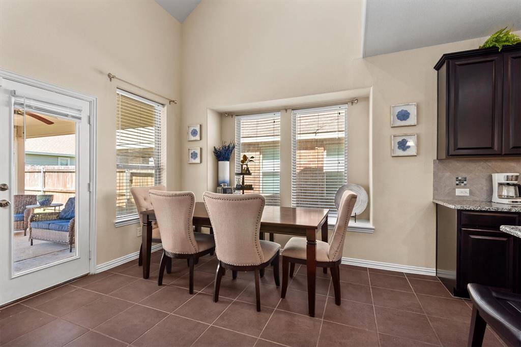 The kitchen nook is awesome with plenty of room to entertain and have conversations.
