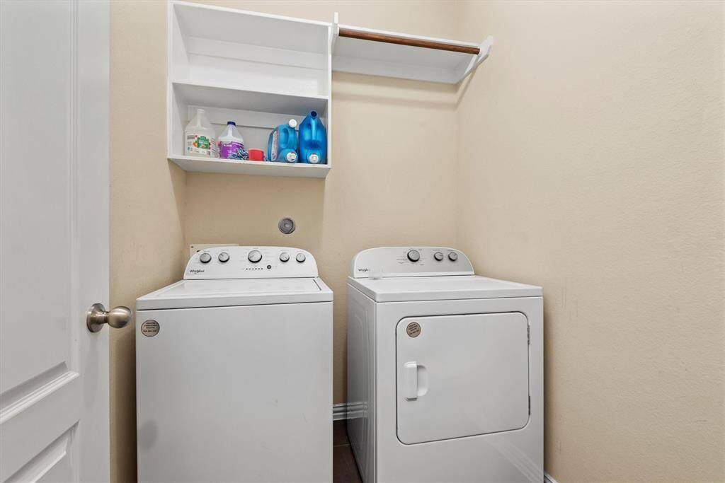 Large laundry room. Located downstairs.