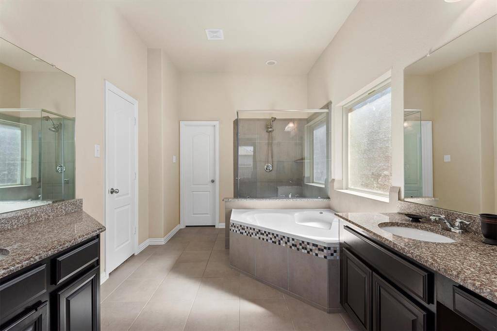 Master bathroom. Separate shower and tub.