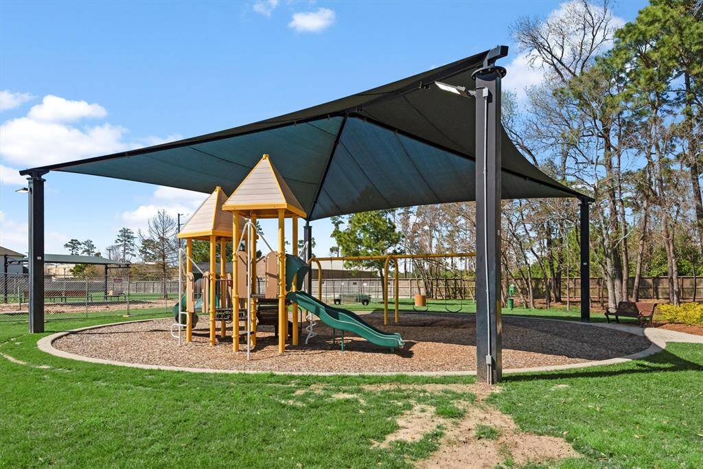 Lets swing and slide please. There is also a pool. Under renovations.