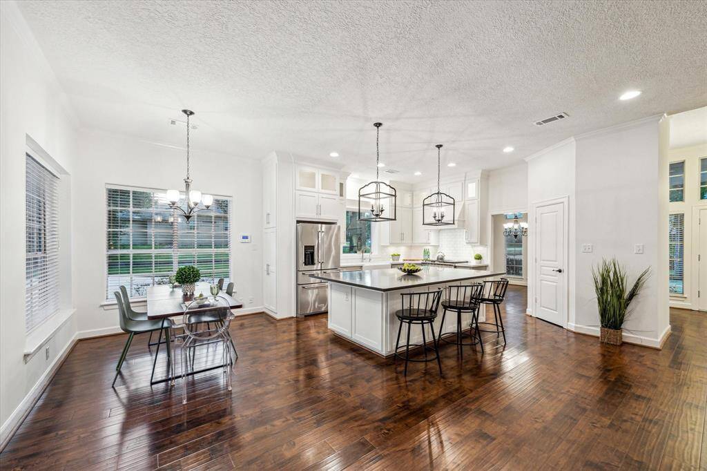 Kitchen with casual dining.