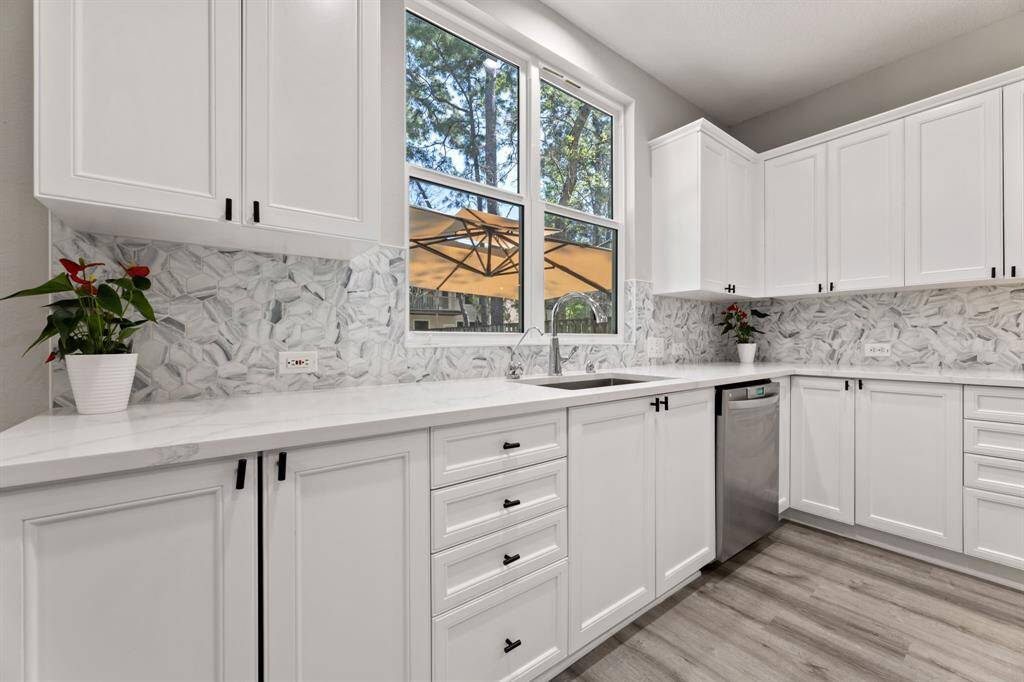 Updated kitchen with designer Backsplash.