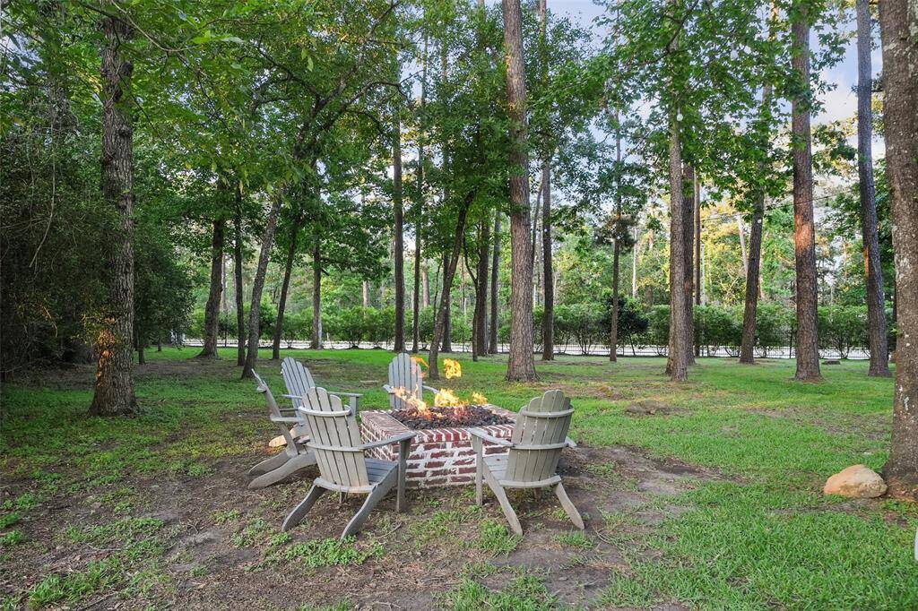 Separate fire pit area