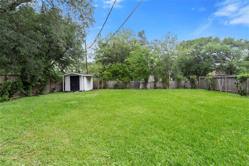 small shed in backyard