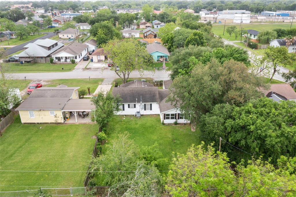 fenced back yard