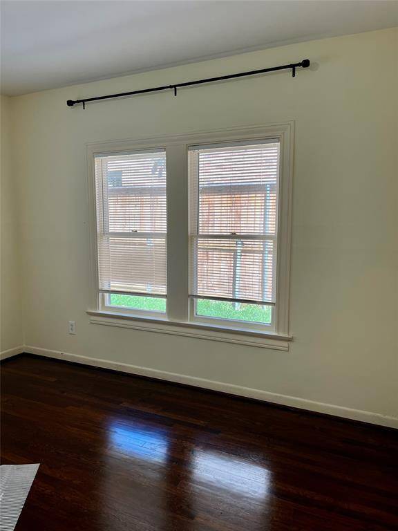 The view out the east window in the Primary Bedroom