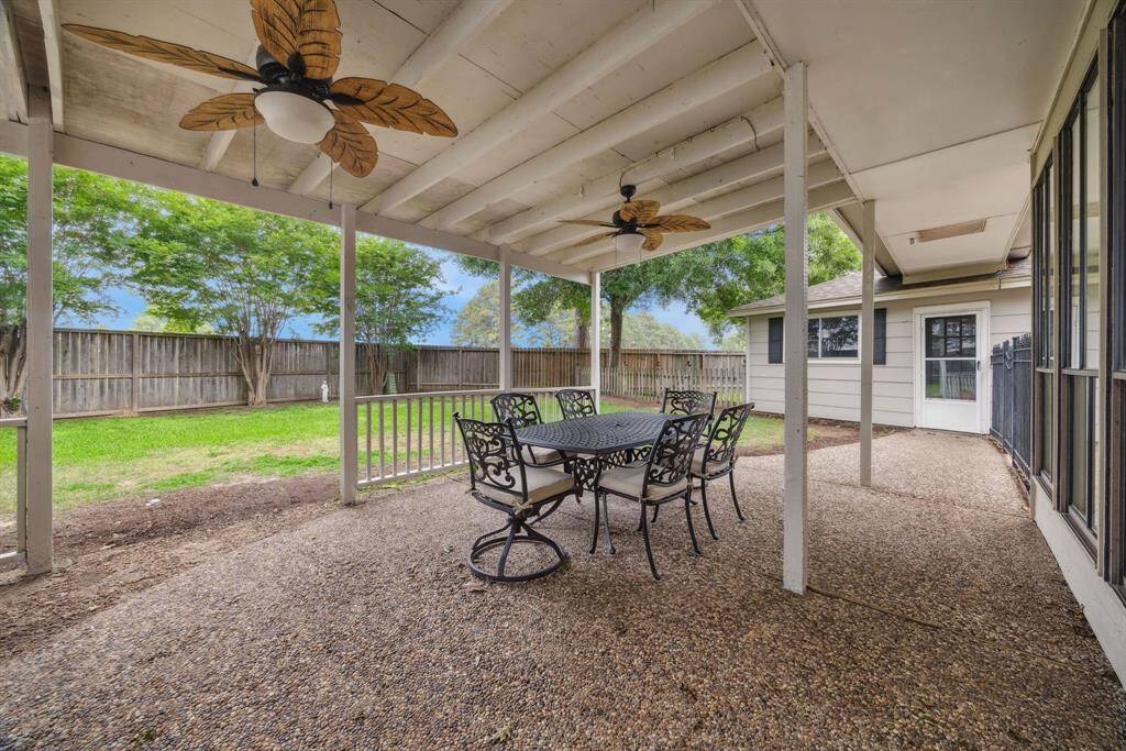 Outside, watch the birds fly by from your charming covered patio in your massive backyard with NO BACK NEIGHBORS.