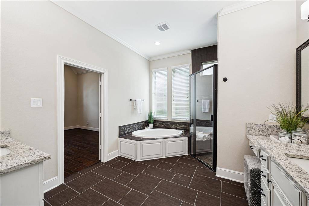 Primary bath view #3, looking back toward bedroom.