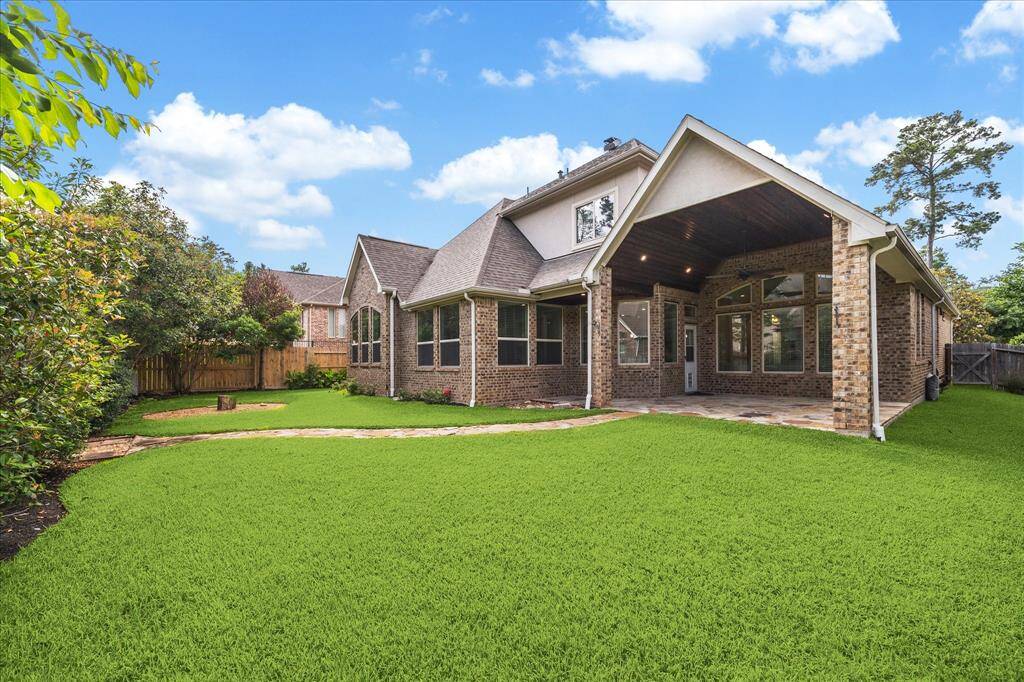 Large backyard with beautiful landscaping.  This home is truly move-in ready.