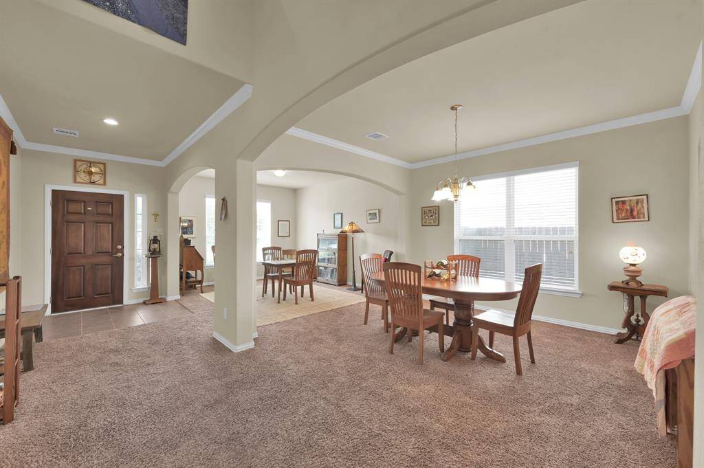 Entry, formal living and dining