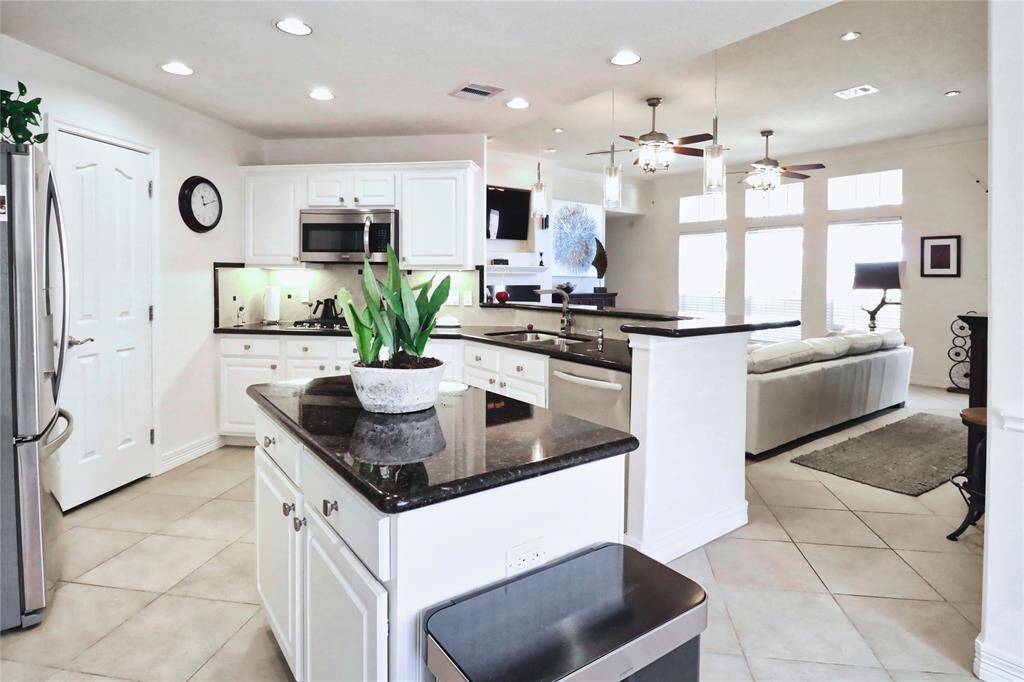 View of kitchen from dining room