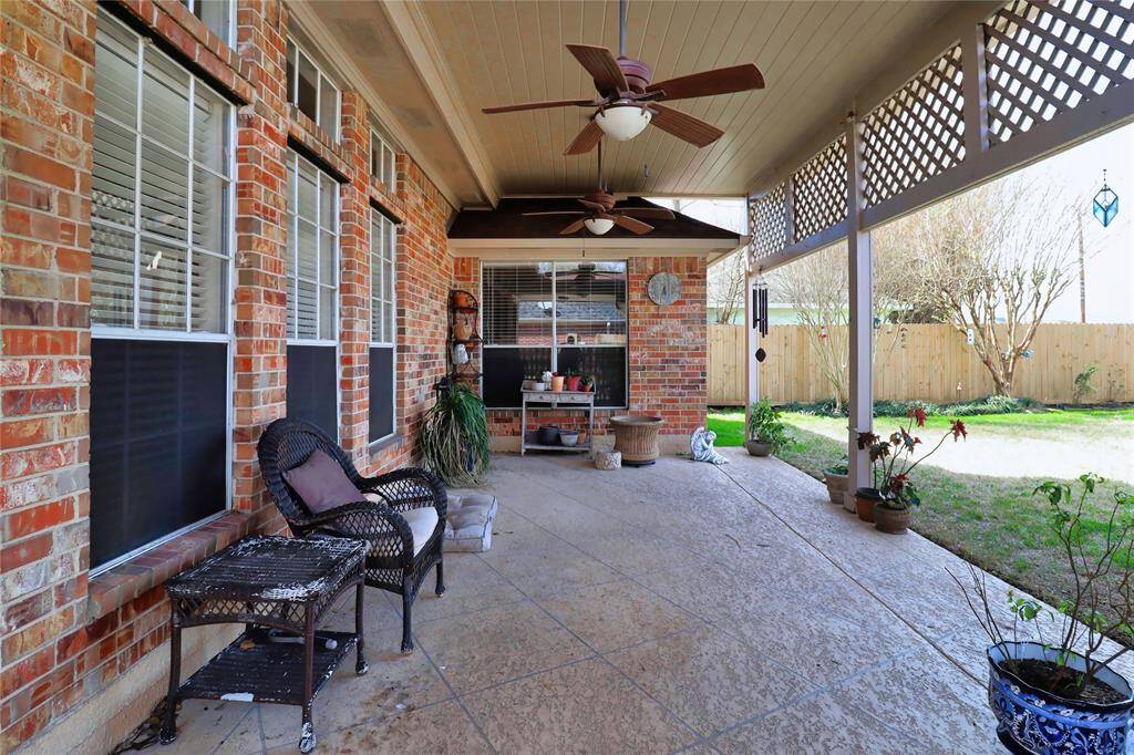 Covered back patio
