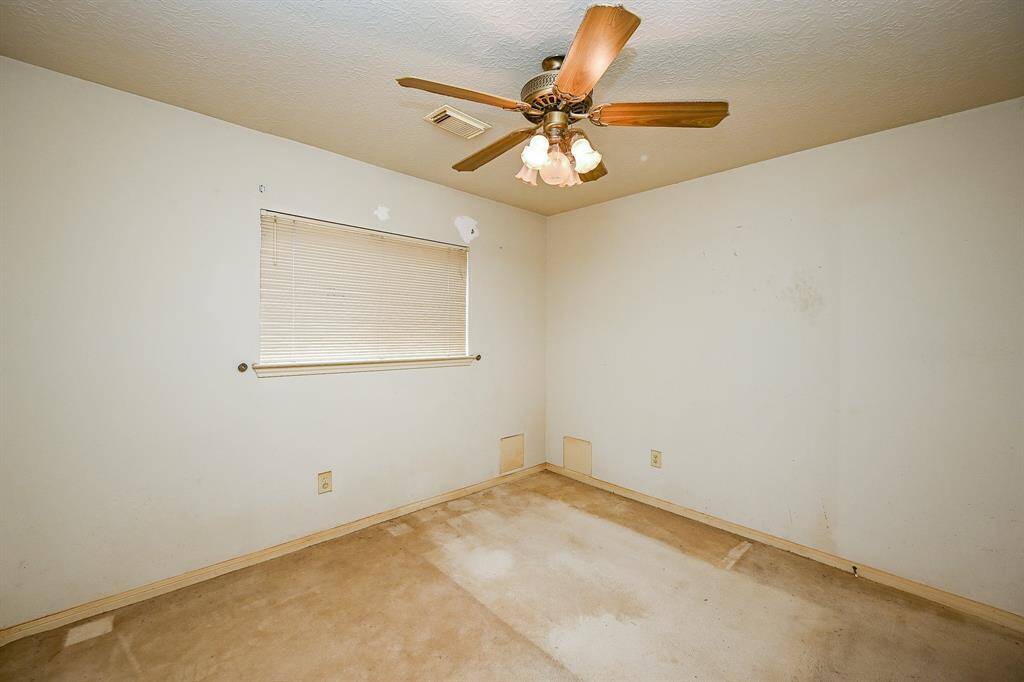 All of the secondary bedrooms are wired for ceiling fans.  Paint and flooring is all you need!