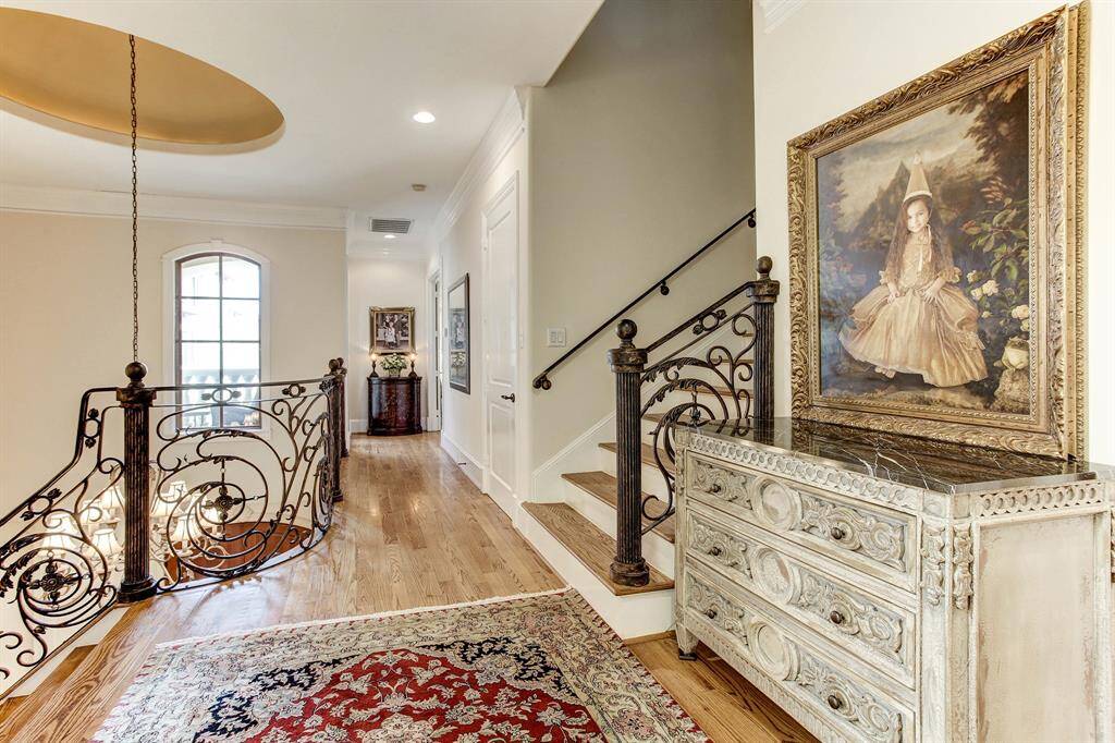 Another view of the upstairs 2nd floor landing with staircase up to 3rd floor.  There is an elevator closet next to the stairs that is currently a closet.