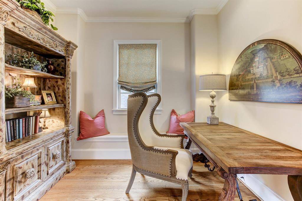Bonus space within the primary bedroom currently serves as a study, and can make a great nook for reading, home office, treadmill, nursery or additional storage.  Lots of possibilities!