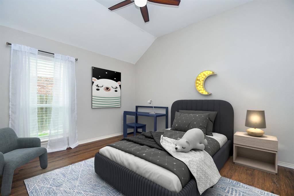 Heading into the bedrooms, you’ll find them conveniently located just off the open kitchen and living room layout, making it easy to stay connected while still enjoying the privacy of the sleeping quarters.