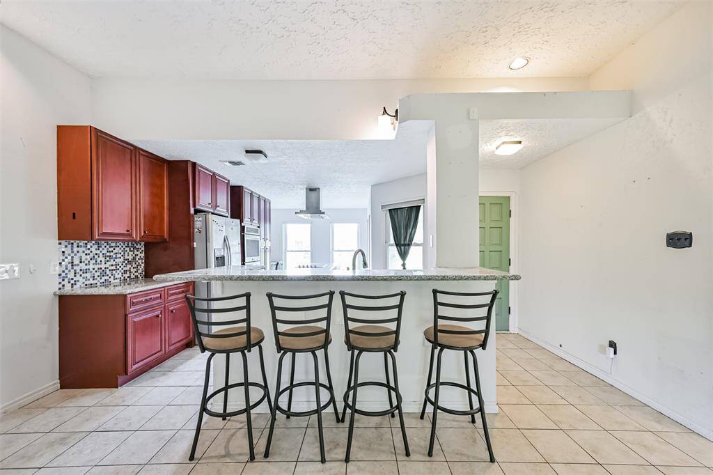 Kitchen open to the living room